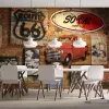 Papier Peint Panoramique Vintage Panneaux Route 66