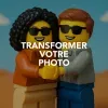 Portrait photo personnalisé façon figurine LEGO