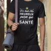 T-shirt homme personnalisé - Citations Humour - "J'ai décidé d'être heureux"