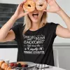 T-shirt femme personnalisé - Citations Food - "La vie sans chocolat"