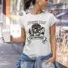T-shirt femme 100% coton bio - Humour - "J'peux pas j'ai raclette" Old school