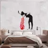 Papier Peint Panoramique Banksy - Femme qui vomit des coeurs