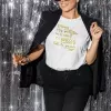 T-shirt femme personnalisé - Citations Food - "Manges des paillettes"