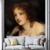 Papier Peint Panoramique Peinture 18e siècle Jean-Baptiste Greuze - Portrait de jeune fille