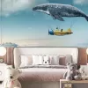 Papier Peint Panoramique Avion Baleine Féérie