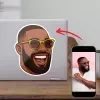 Sticker visage personnalisé à partir de votre photo - Découpe à la forme