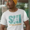 T-shirt homme personnalisé - Sport outdoors - "SKI ALPINE DIVISION"