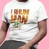 T-shirt homme 100% coton bio - Humour - "I RHUM MAN" Liquide