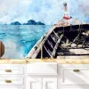 Papier Peint Panoramique Peinture Bateau