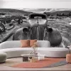 Papier Peint Panoramique Voiture Abandonnée 2