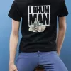 T-shirt homme 100% coton bio - Humour - "I RHUM MAN"