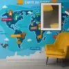 Papier Peint Panoramique Mappemonde Enfant 1