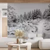 Papier Peint Panoramique Foret Enneigée