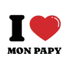Tote Bag personnalisé – "I LOVE MON PAPY"