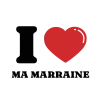 Body personnalisé – "I LOVE MA MARRAINE"