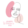 Tote Bag personnalisé – "Happy women's day visage femme"