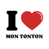 Tote Bag personnalisé – "I LOVE MON TONTON"