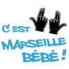 Bavoir personnalisé – "C'est marseille bébé !"