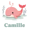 Bavoir personnalisé – "Baleine bébé..."