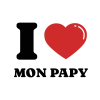 Body personnalisé – "I LOVE MON PAPY"