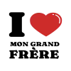 Tote Bag personnalisé – "I LOVE MON GRAND FRÈRE"