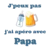 Bavoir personnalisé – "J'peux pas, j'ai apéro avec Papa
