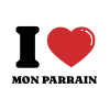 Body personnalisé – "I LOVE MON PARRAIN"