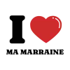 Tote Bag personnalisé – "I LOVE MA MARRAINE"