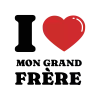 Body personnalisé – "I LOVE MON GRAND FRÈRE"