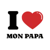 Body personnalisé – "I LOVE MON PAPA"