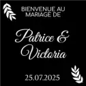 Sticker panneau bienvenue mariage personnalisé