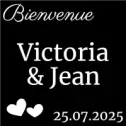 Sticker panneau bienvenue mariage personnalisé