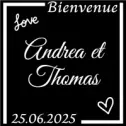 Sticker panneau bienvenue mariage personnalisé