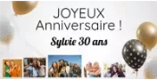 Banderole anniversaire personnalisée - Photo, prénom et texte