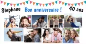 Banderole anniversaire personnalisée - Photo, prénom et texte