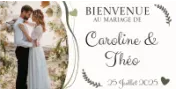 Banderole de mariage personnalisée - Photo, texte et prénoms