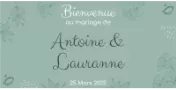 Banderole de mariage personnalisée - Photo, texte et prénoms
