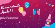 Banderole retraite personnalisée - Photo, prénom et texte