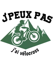 T-shirt homme personnalisé - J'peux pas - "J'peux pas j'ai vélocross"