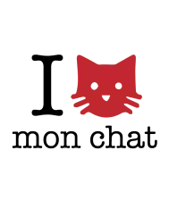 T-shirt homme 100% coton bio - Cadeau - "I LOVE mon chat"