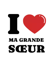 Body personnalisé – "I LOVE MA GRANDE SŒUR"