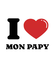 Tote Bag personnalisé – "I LOVE MON PAPY"