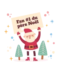 Body personnalisé – "Fan #1 du père Noël"