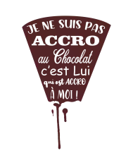 T-shirt homme personnalisé - Citations Humour - "Accro au chocolat"