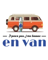 T-shirt homme 100% coton bio - Cadeau - "J'peux pas j'me barre en van" Rétro