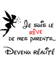 Bavoir personnalisé – "Je suis le rêve de mes parents devenu réalité"