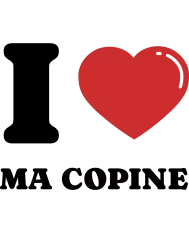 T-shirt homme personnalisé - Cadeau - "I LOVE MA COPINE"