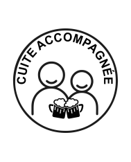 T-shirt homme 100% coton bio - Humour - "Cuite accompagnée"