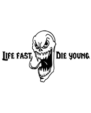 T-shirt homme personnalisé - Vintage - "Live fast, die young"