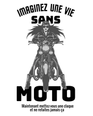 T-shirt homme personnalisé - Moto - "Une vie sans moto ?"